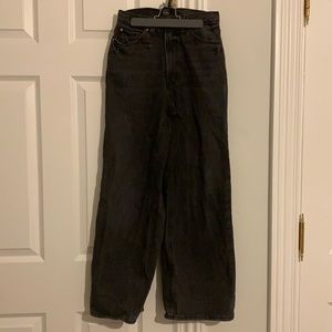 black wide leg jeans